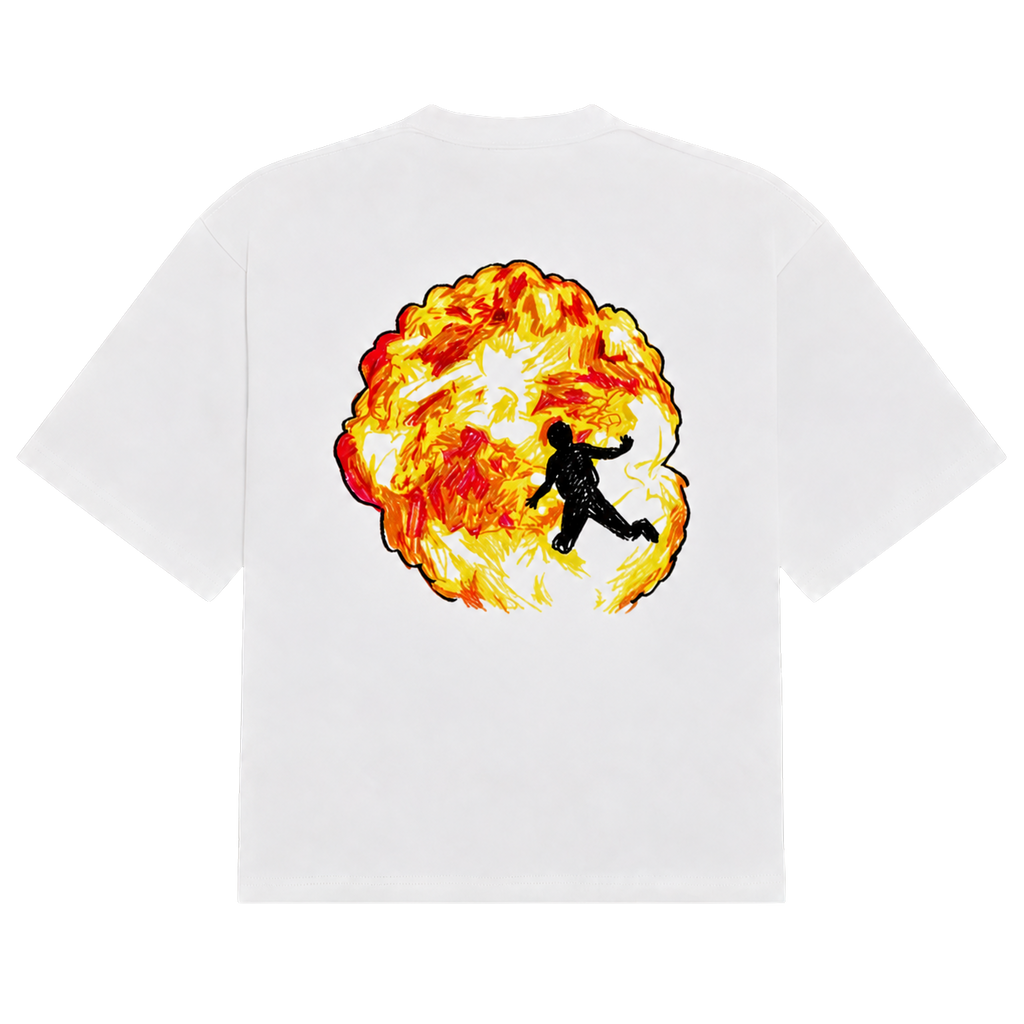Metro Boomin tee, back print on a white tee