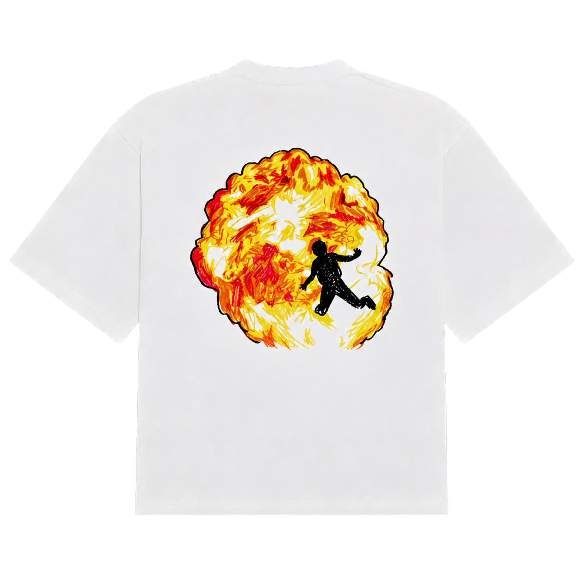 Metro Boomin tee, back print on a white tee