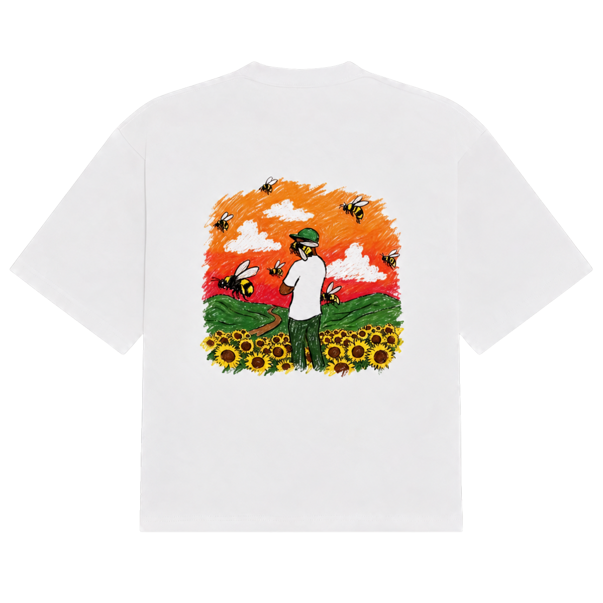 Flower Boy crayon tee