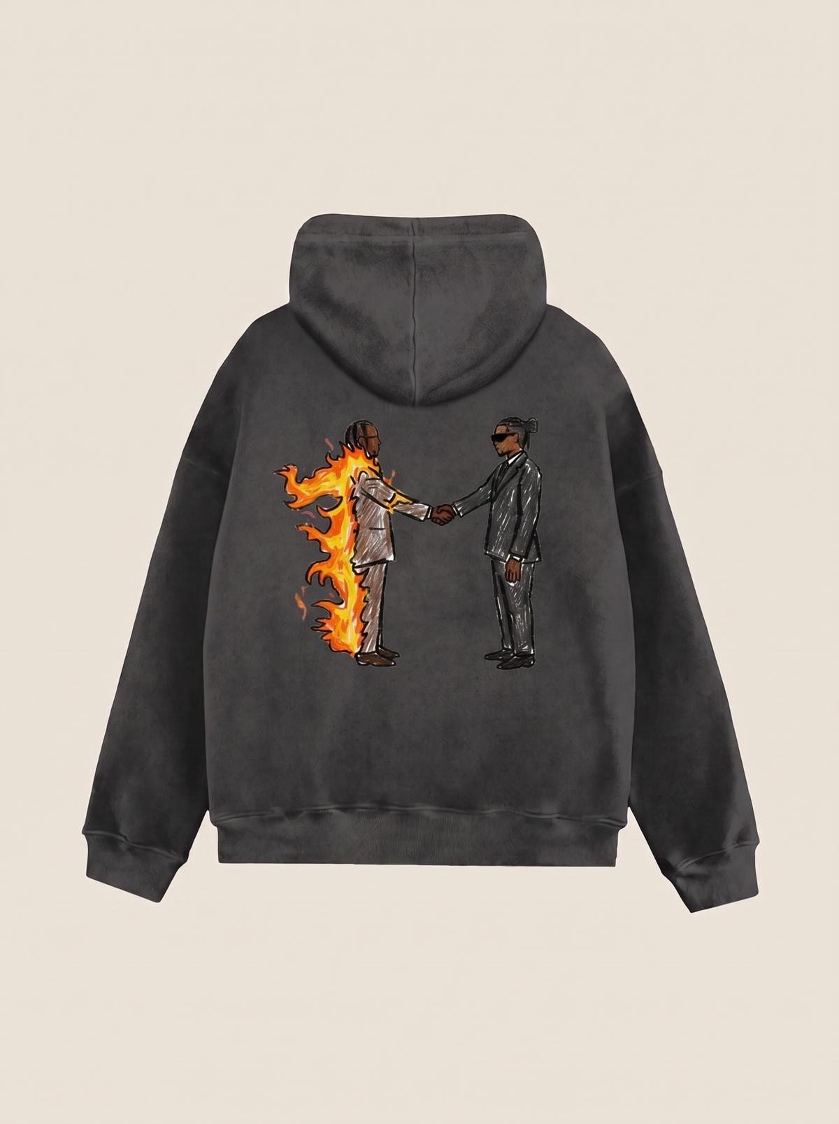 Heroes & Villains hoodie, back print